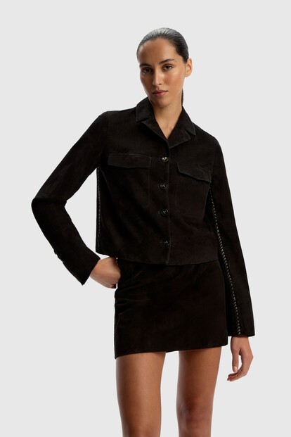 Жакет из замши