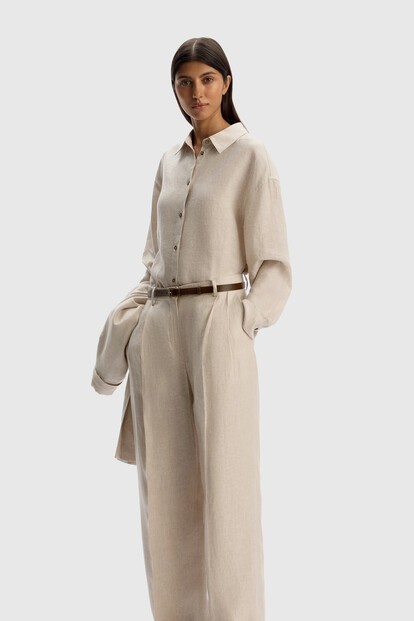 Рубашка из тонкого льна