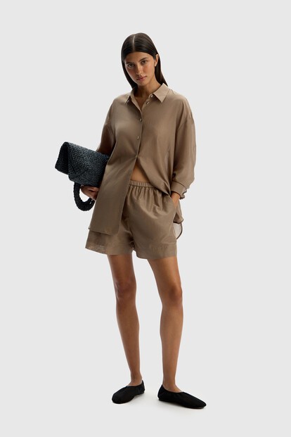 Шорты из хлопка и шелка