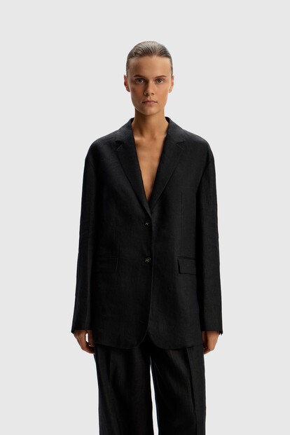 Жакет из плотного льна