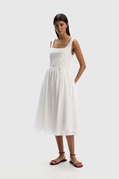 Платье из хлопка и шелка