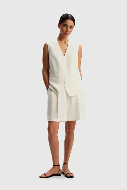 Бермуды из костюмного льна