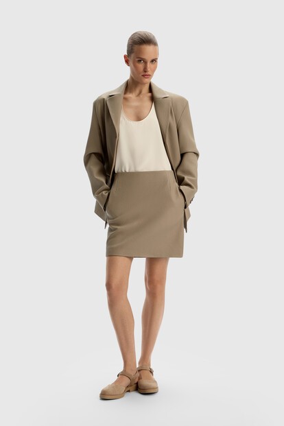 Юбка Grain из фактурной кожи