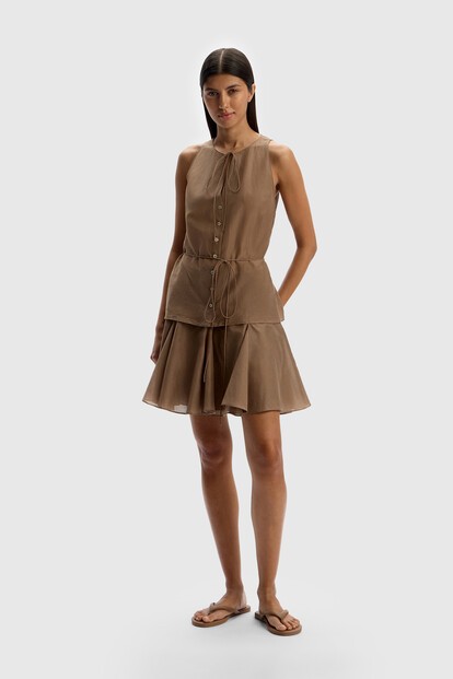 Юбка из хлопка и шелка