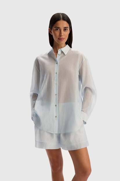 Рубашка из хлопка и шелка