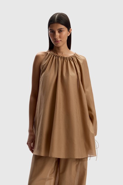 Блузка из хлопка и шелка