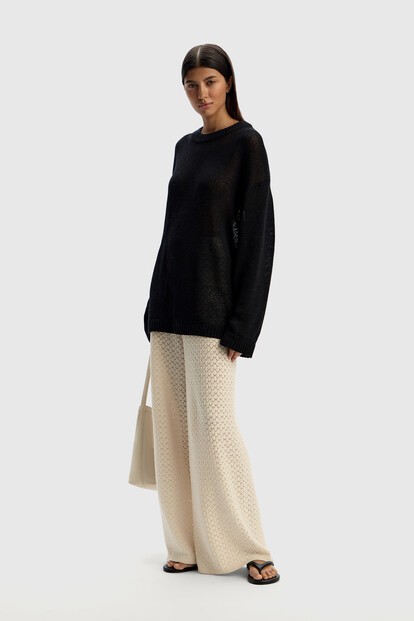 Брюки из ажурного трикотажа