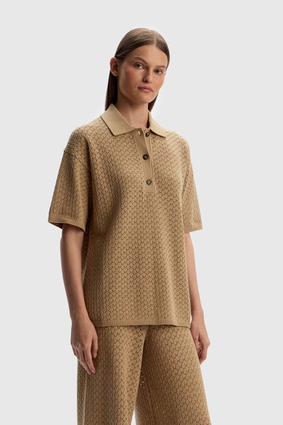 Джемпер из ажурного трикотажа