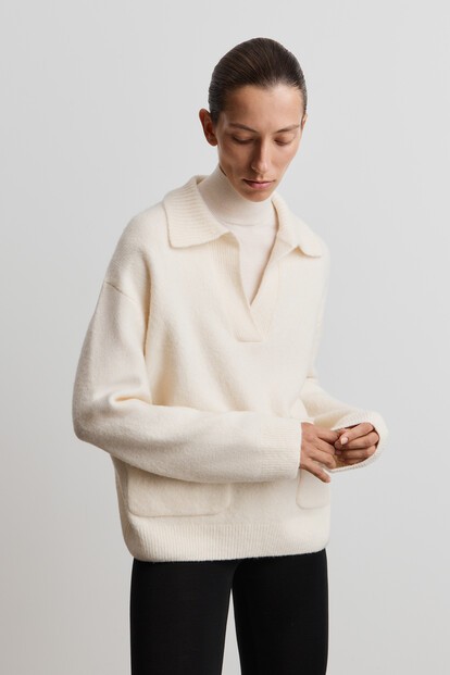 Джемпер с отложным воротником