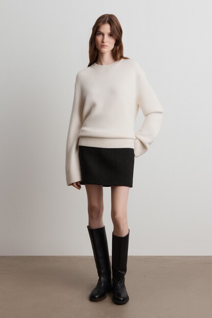 Юбка мини из шерсти