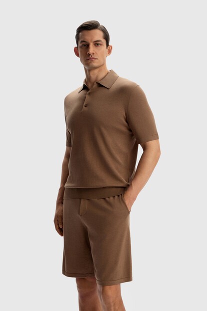 Джемпер-поло из шелка и хлопка