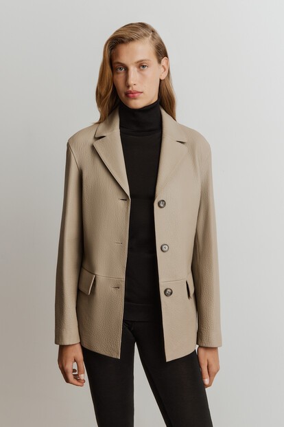 Пиджак Grain из фактурной кожи