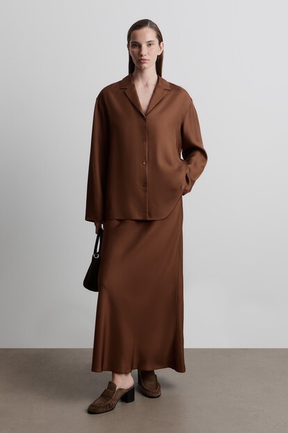 Юбка из матового шелка