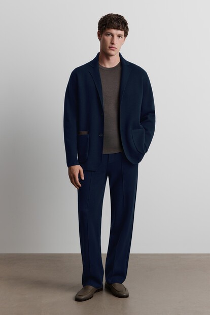 Брюки из шерсти и хлопка