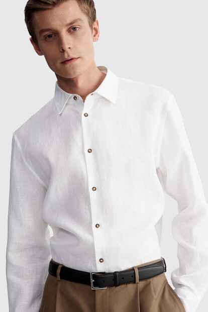 Рубашка из тонкого льна