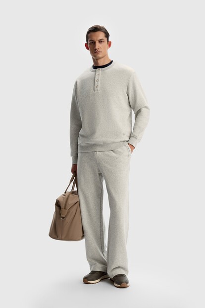 Брюки из трикотажа меланж