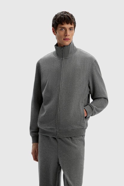 Толстовка на молнии меланж