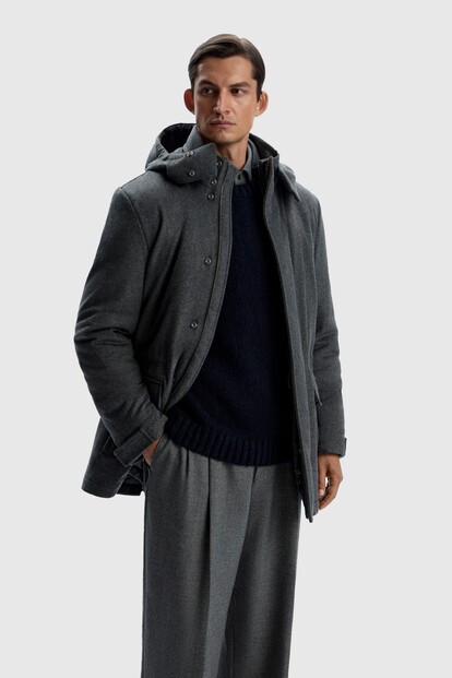 Куртка из шерсти и кашемира утепленная