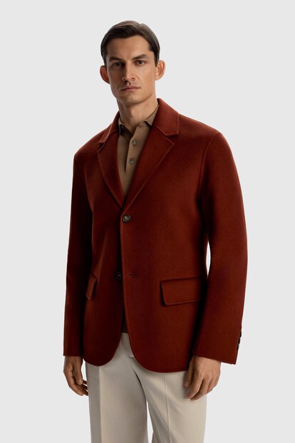 Пальто-пиджак из шерсти и кашемира