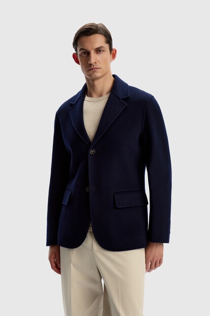 Пальто-пиджак из шерсти и кашемира