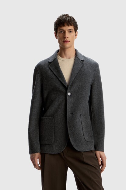 Пальто-пиджак из шерсти и кашемира