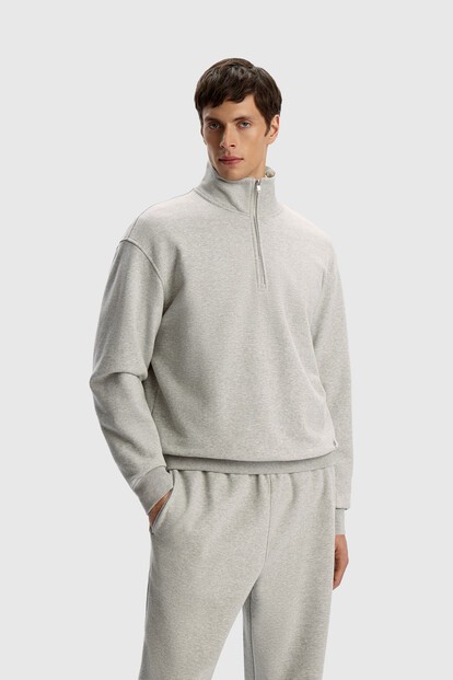 Толстовка на молнии меланж