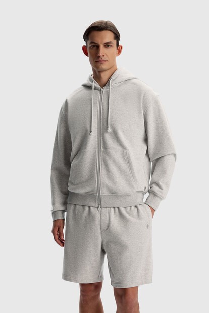 Толстовка на молнии меланж