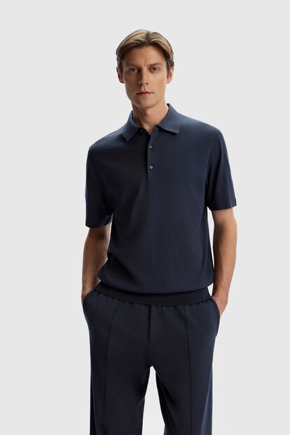 Джемпер-поло из шелка и хлопка