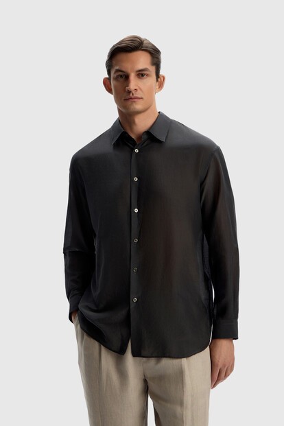 Рубашка из хлопка и шелка