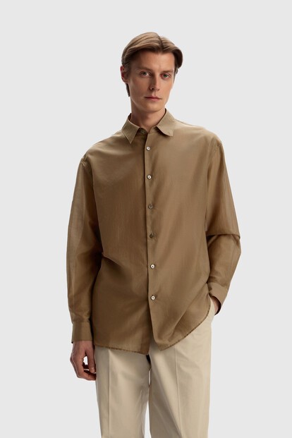 Рубашка из хлопка и шелка