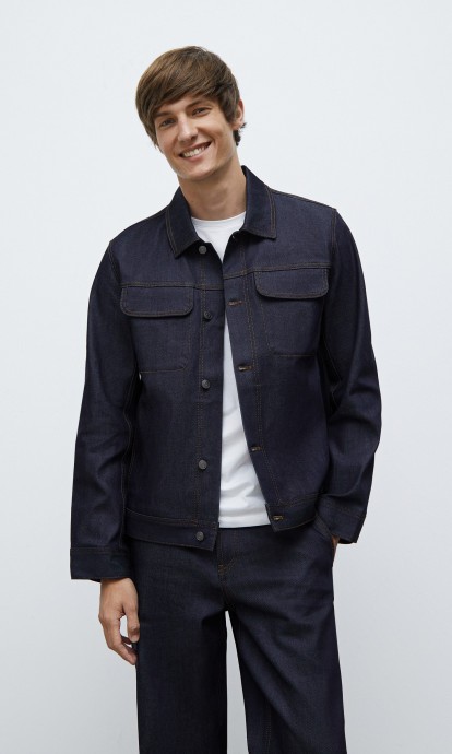 Куртка джинсовая с контрастной кромкой