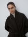Пальто вязаное из кашемира и шерсти
