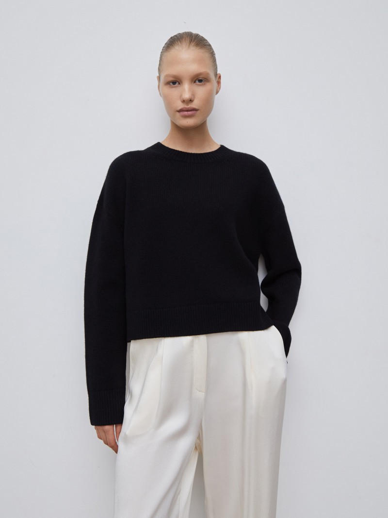 Джемпер из шерсти мериноса (Черный) купить в интернет-магазине 12 ...