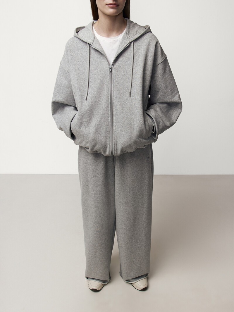 Толстовка на молнии меланж (Светло-серый) купить в интернет-магазине 12 ...