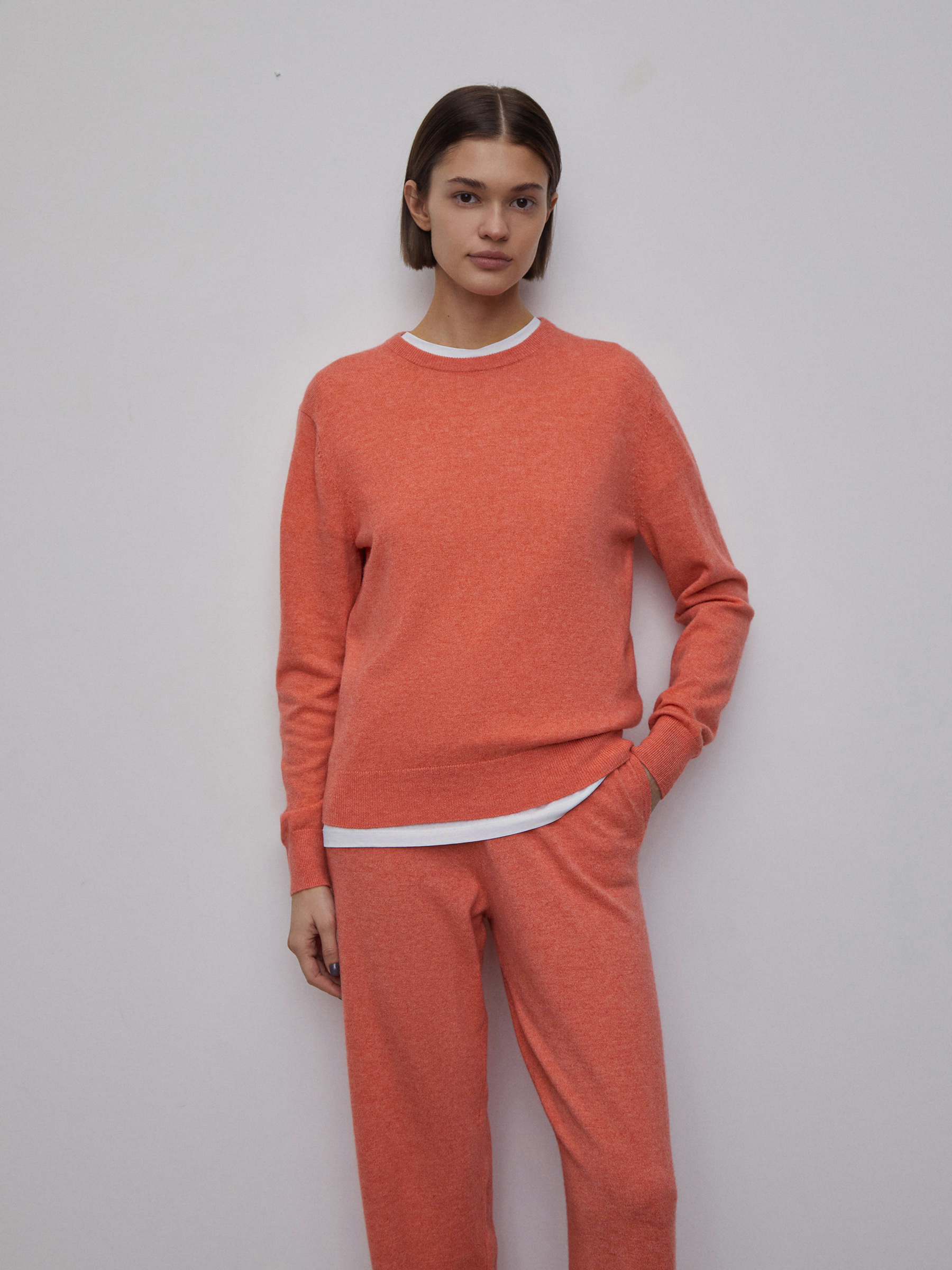 

Джемпер из шерсти и кашемира 12 STOREEZ, Коралловый