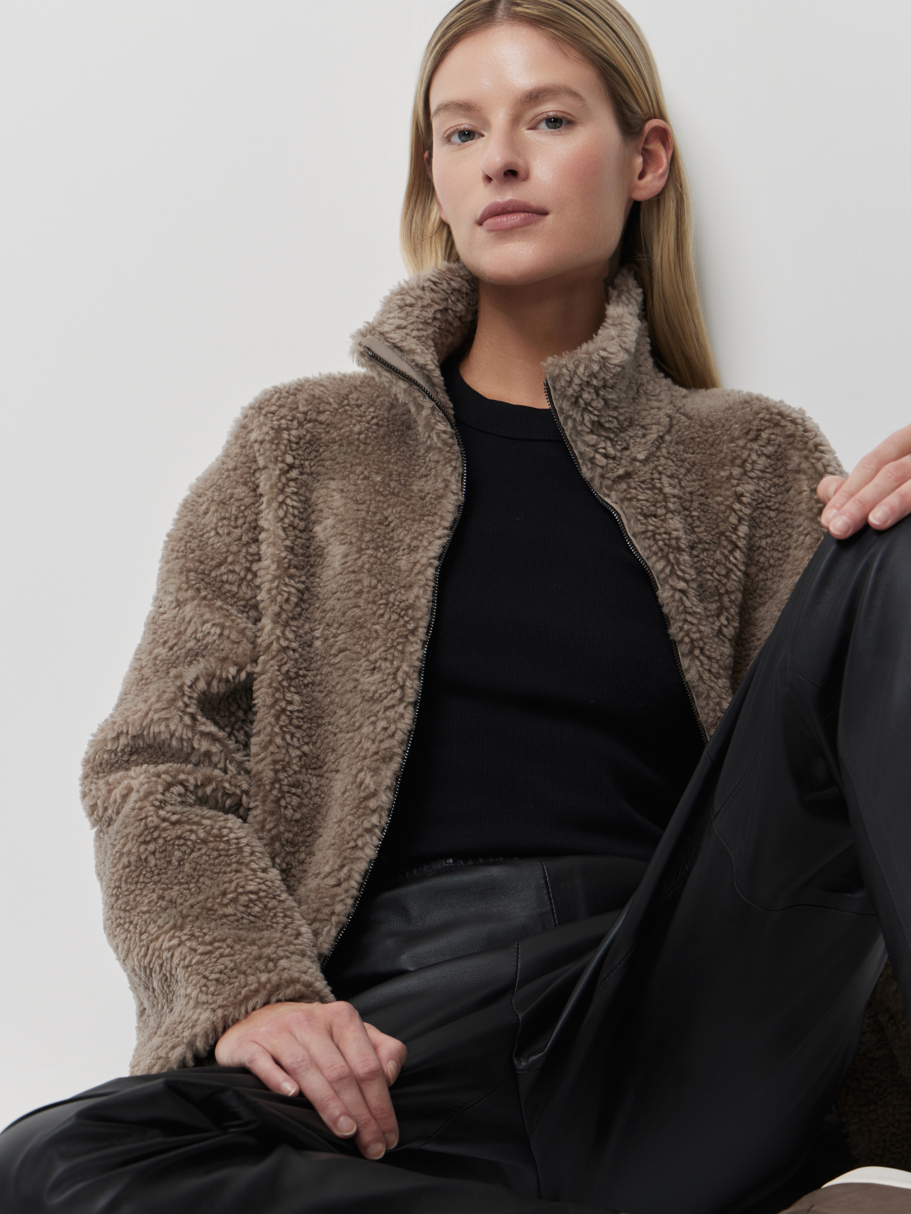 

Куртка Teddy из шерсти 12 STOREEZ, Кофейный