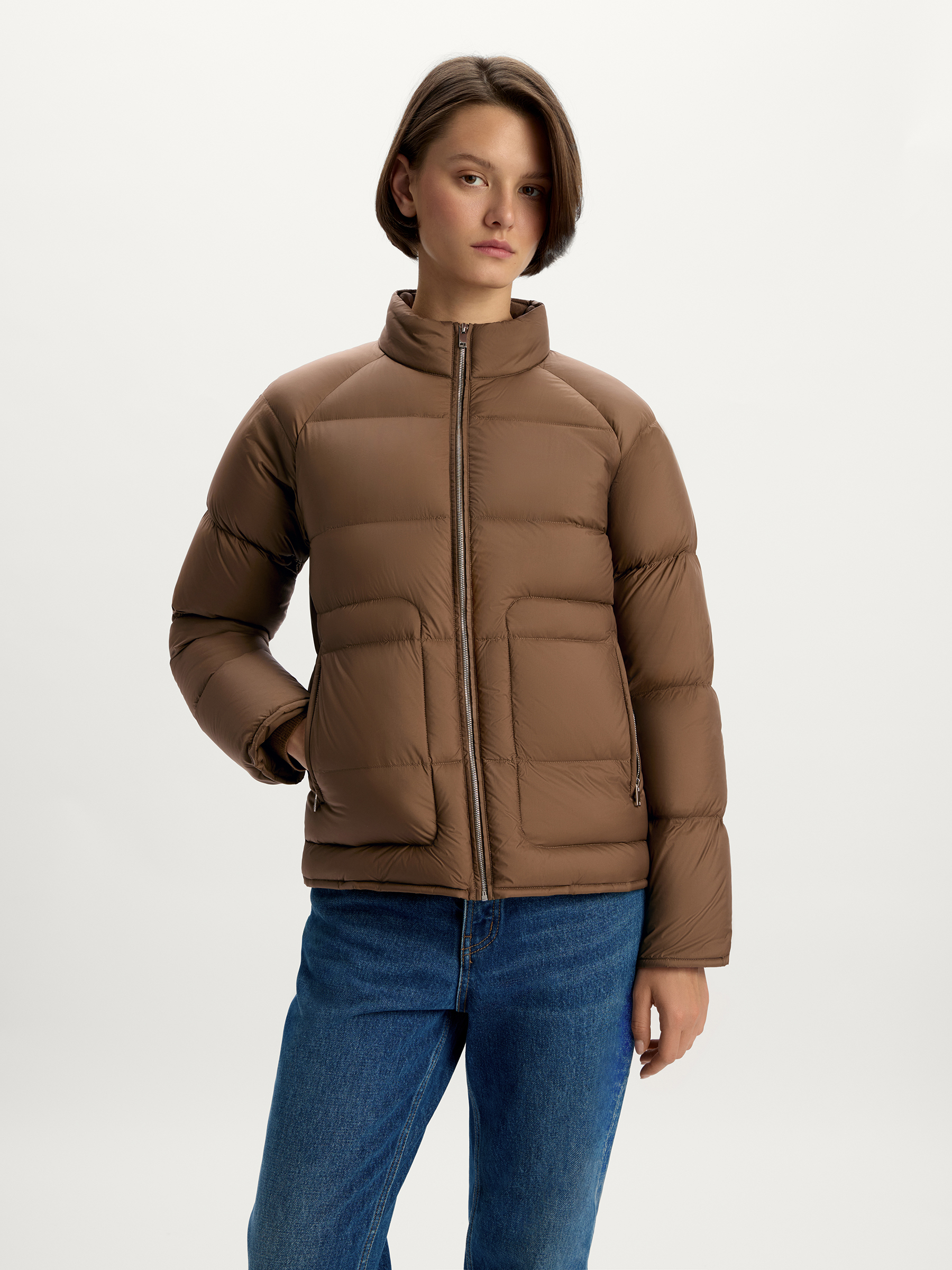 

Куртка ультралегкая пуховая 12 STOREEZ, Кофейный