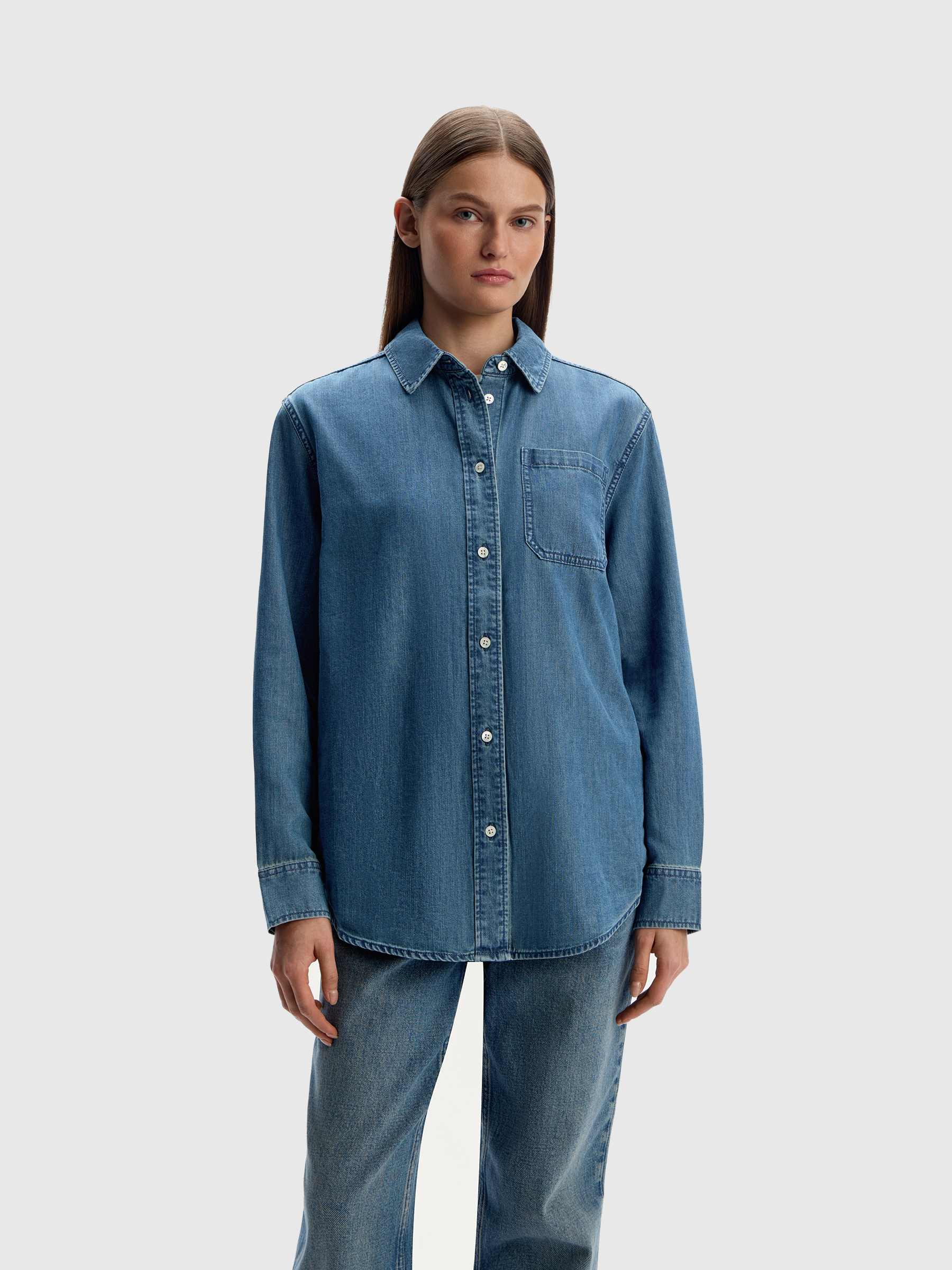 Рубашка из денима Light 12 STOREEZ 14000₽