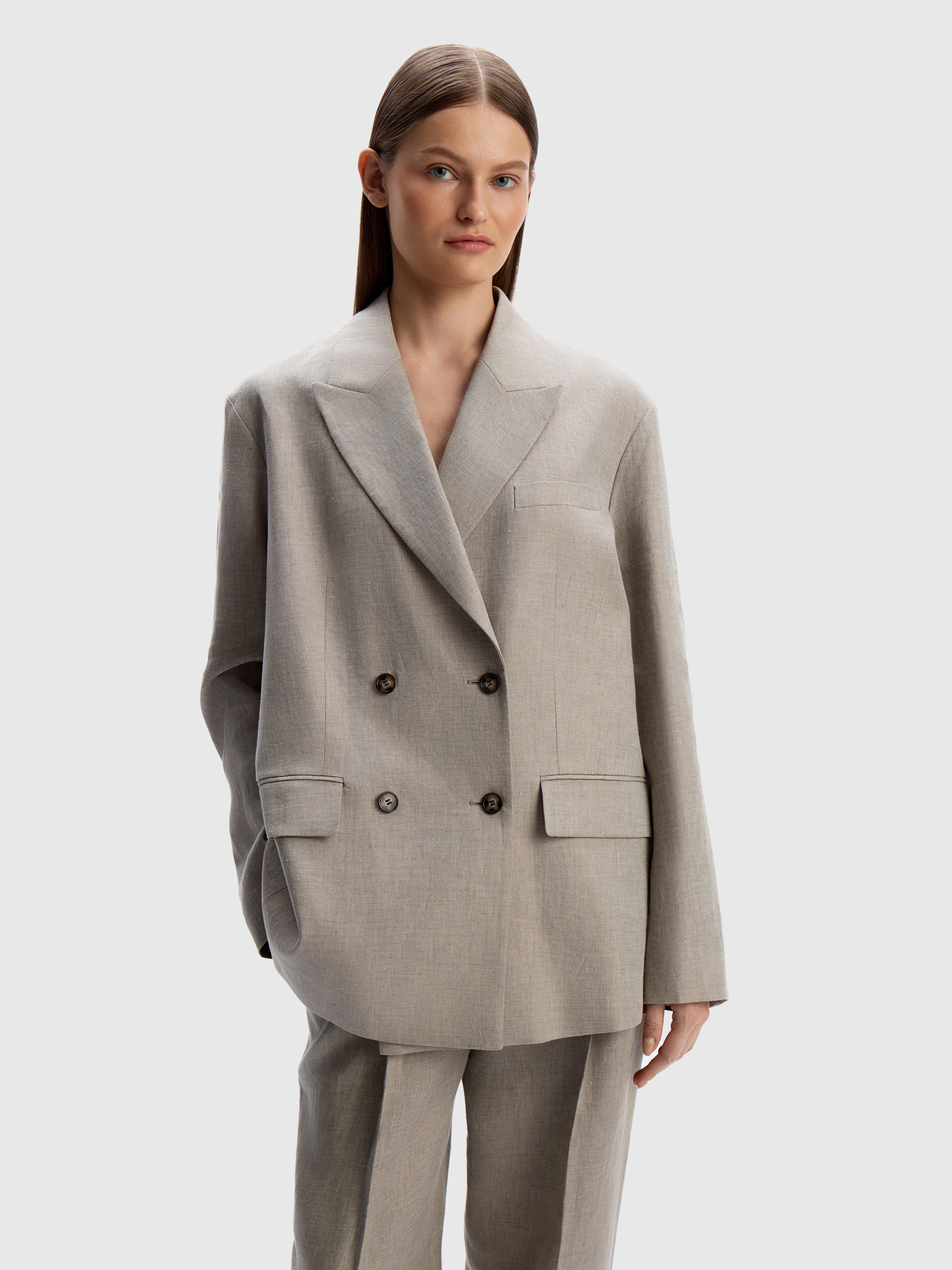 Жакет из плотного льна 12 STOREEZ 24000₽