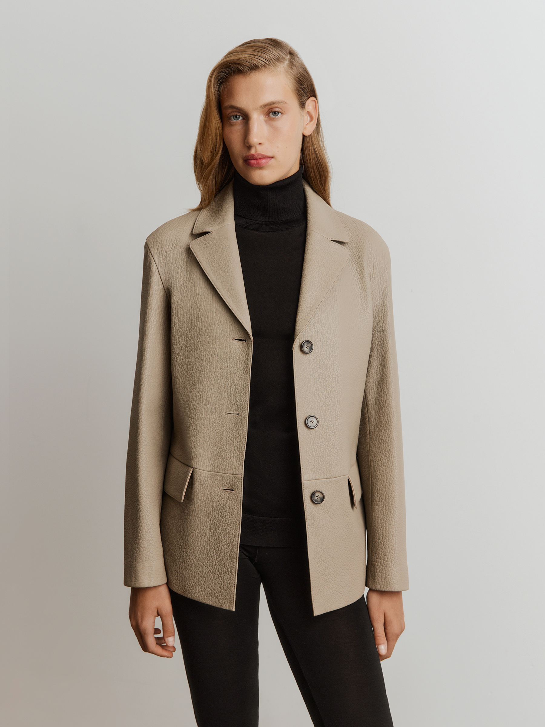 Пиджак Grain из фактурной кожи 12 STOREEZ 100000₽